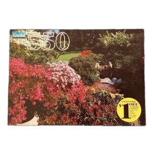 Vintage GUILD Jigsaw Puzzle 550 Japanese Garden SEALED 1999 Pink Flowers Pretty